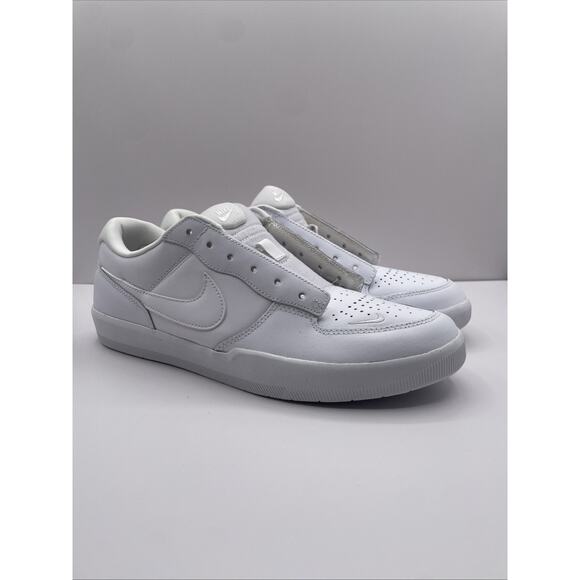 Size 10.5 - Nike Force 58 Premium SB Triple White Skateboarding Shoe DH7505-100 - Picture 2 of 10